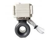 2 Way PVC Electric Ball Valve with Manual override and Position Indicator