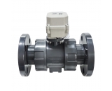 Electric Motorized UPVC 2 Way Ball Valve with Flange Connection Ends 1/2 inch to 2 inches
