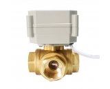 Electric Ball Valve Brass 3 Way T type