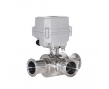 3 Way Sanitary Electric ball valve 304 Stainless Steel Quick Installed Motorized Ball Valve Tri-Clamp Ball Valve