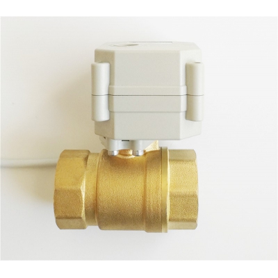 DN25 Brass electric Proportional ball valve DC9-24V, modulating ball valve with control voltage of 0-5V/0-10V or 4-20mA TFM25-B2-C