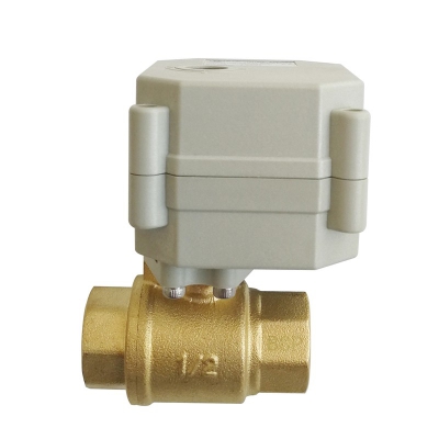 DN15 Brass electric Proportional ball valve DC9-24V, DN15 modulating ball valve with control voltage of 0-5V/0-10V or 4-20mA TFM15-B2-C