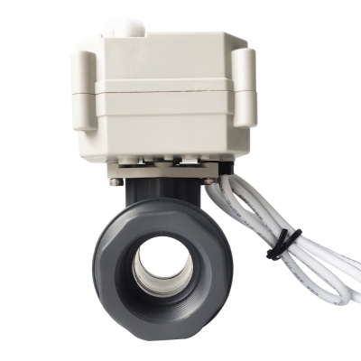 2 Way PVC Electric Ball Valve with Manual override and Position Indicator