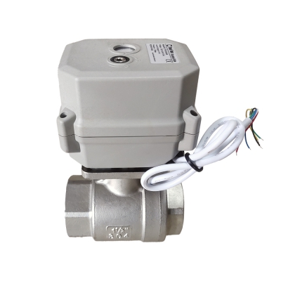 Stainless Steel 2 Way Electric Ball Valve with 15Nm Actuator