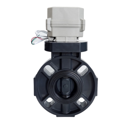 SS304 Stem EPDM Liner PVC material Disc Valve DN50-DN100 with Electric Actuator