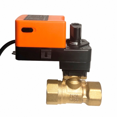 Brass 2 way Proportion Control Valve, 10Nm Actuated modulating Valve