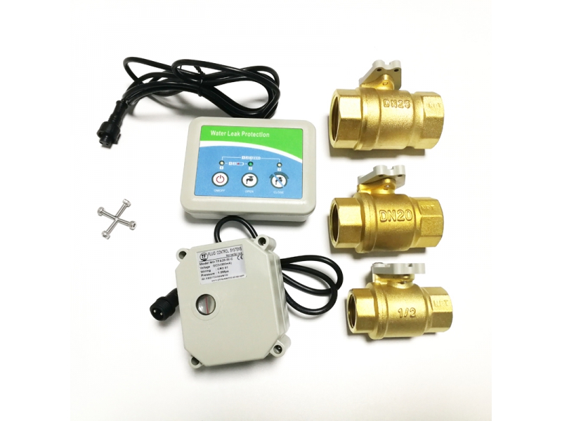 Sensor Shut Off Valve for Water Leak Control With Alarm