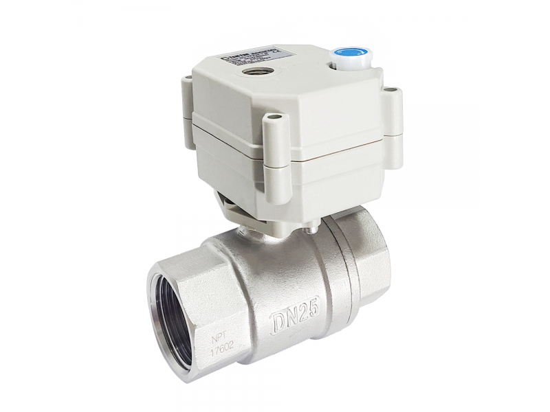 Electric Ball Valve Stainless Steel with Manual override and position Indicator